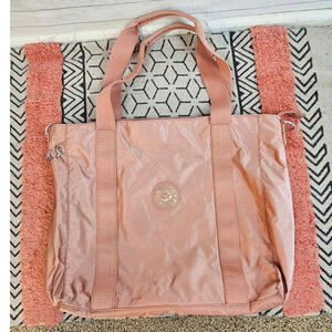 Kipling Asseni Tote Bag in Warm Rose Pink